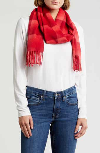 Amicale Cashmere Ombré Grid Scarf