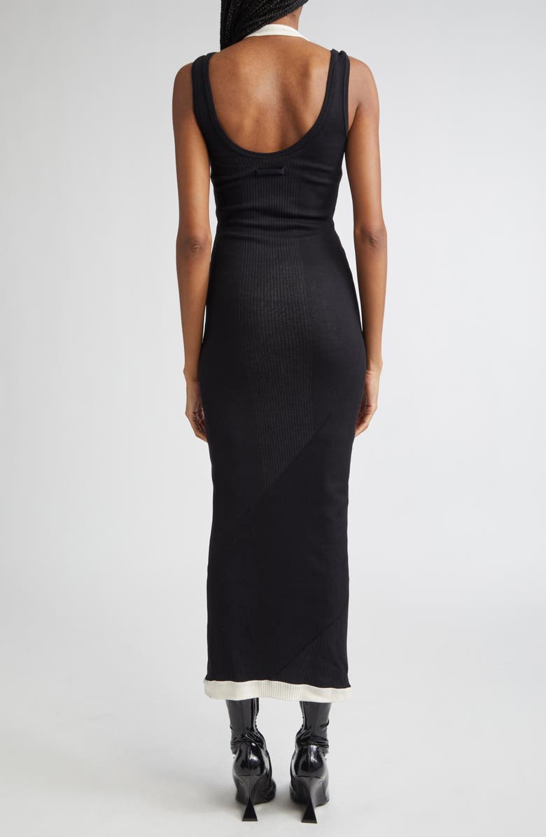 Jean Paul Gaultier Twisted Double Layer Rib Tank Dress, Alternate, color,