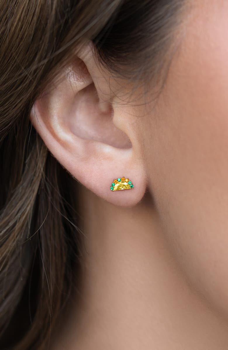 Girls Crew Taco Tuesday Stud Earrings, Alternate, color, Gold