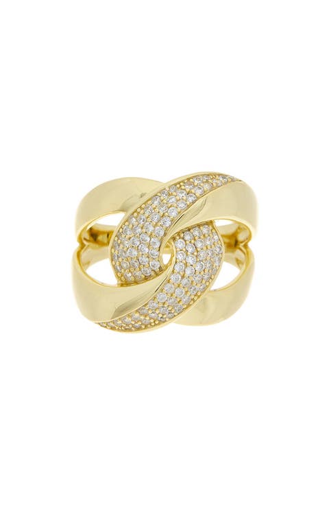 Pavé Cubic Zirconia Knot Ring