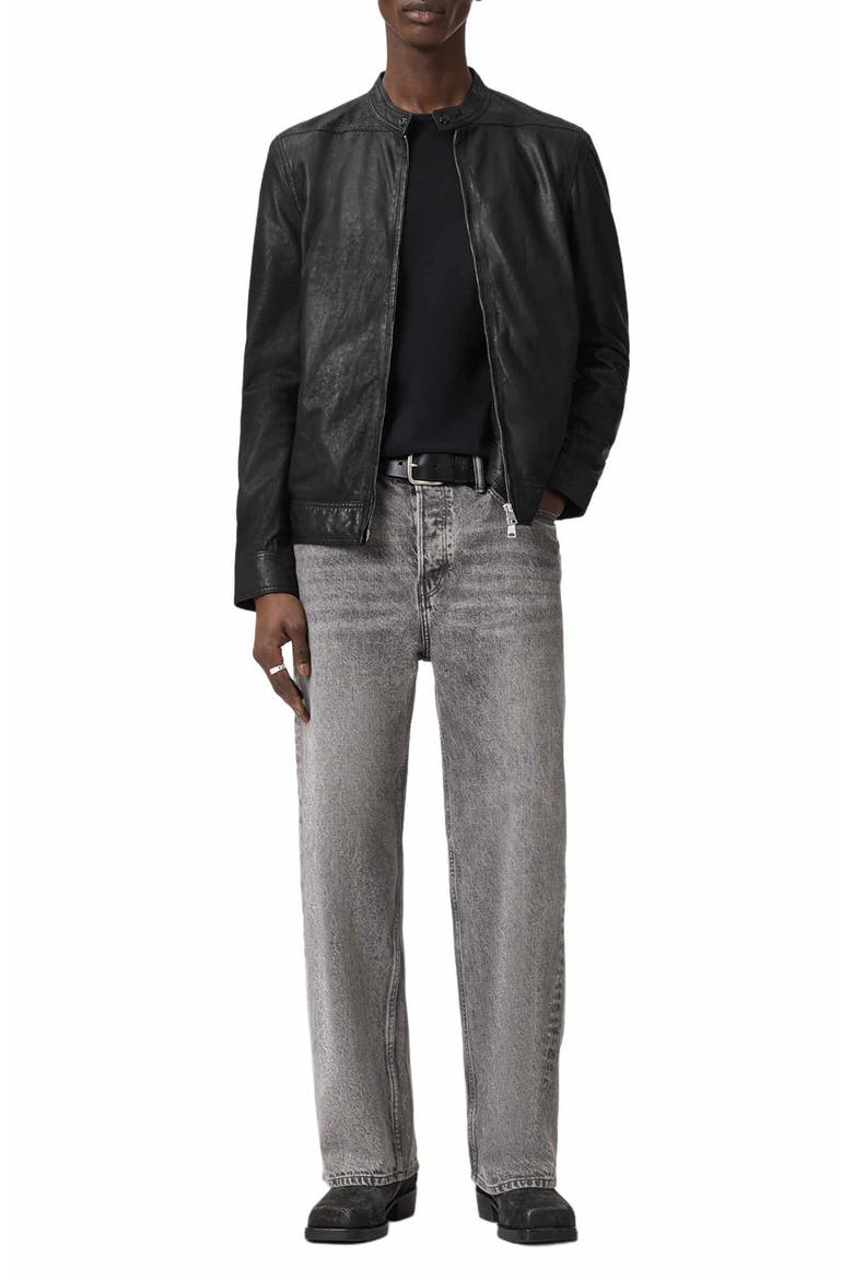 Colt Leather Jacket, Alternate, color, BLACK