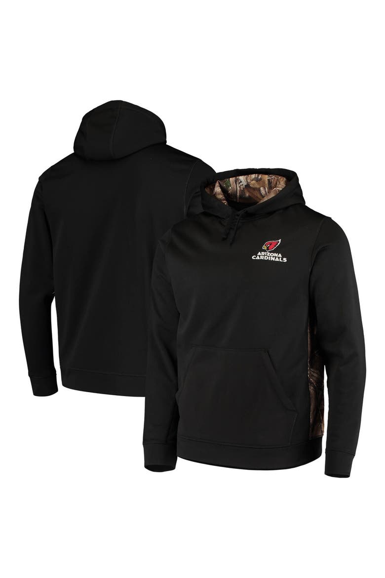 Men's Dunbrooke Black/Realtree Camo Arizona Cardinals Logo Ranger Pullover Hoodie, Alternate, color, Black