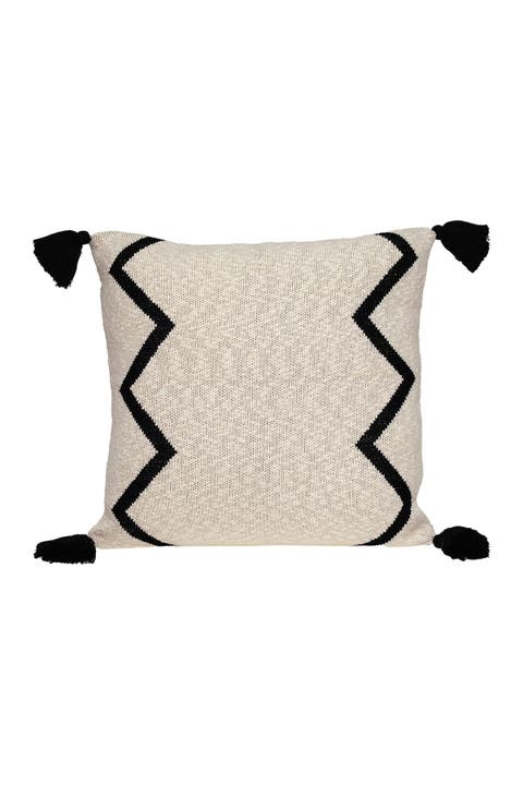 Zinga Transitional Beige/Cream Throw Pillow