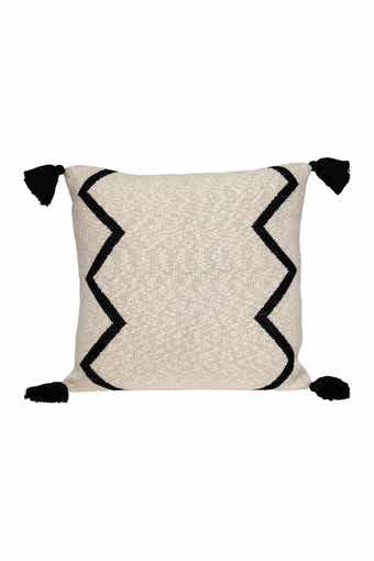 Zinga Transitional Beige/Cream Throw Pillow