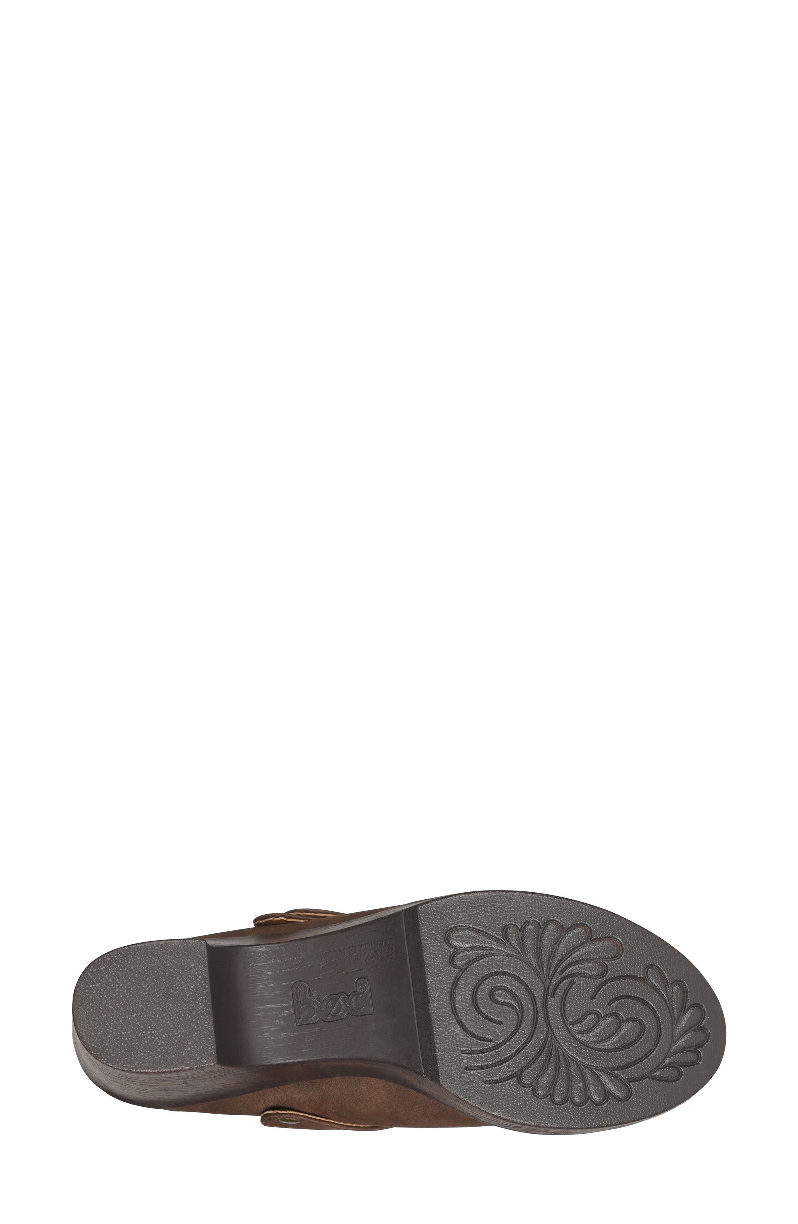 Adel Heeled Mule, Alternate, color, DARK BROWN NUBUCK