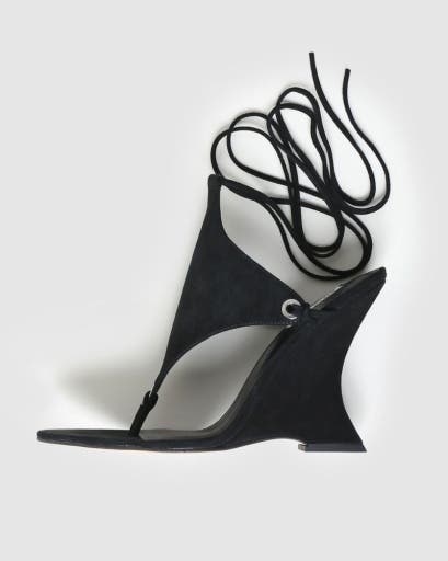 Naked Wolfe Rampage Wedge, Alternate, color, Black Suede