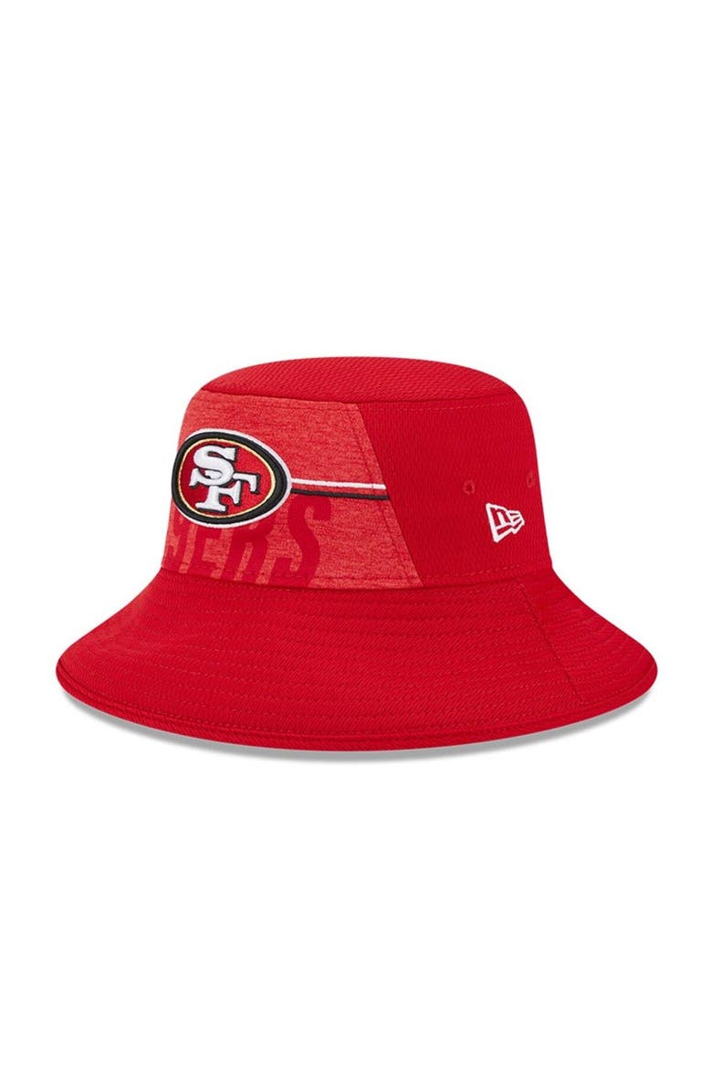 New Era Men's New Era Scarlet San Francisco 49ers 2023 NFL Training Camp Stretch Bucket Hat, Main, color,