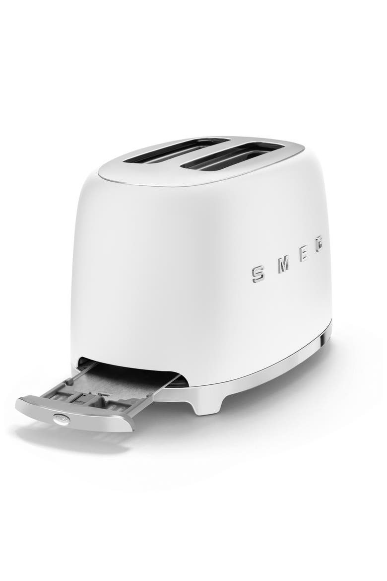 50s Retro Style Two-Slice Toaster, Alternate, color, MATTE WHITE