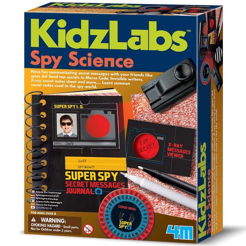 4M KidzLabs Spy Science, Assemble A Secret Messages Journal, Kids 8+ in Multicolored 