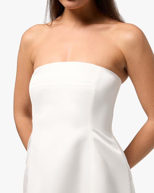 Weworewhat Corset Sheer Maxi Dress In Silk White
