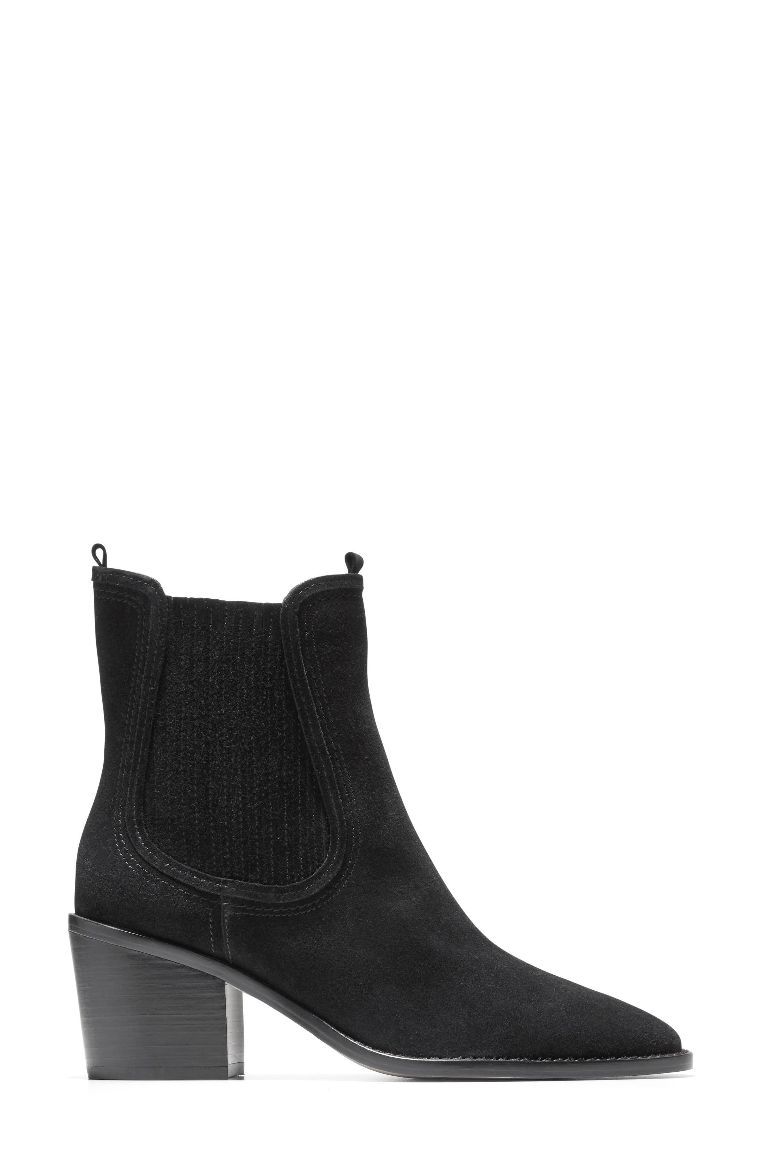 Janelle Chelsea Boot, Alternate, color, BLACK SUEDE