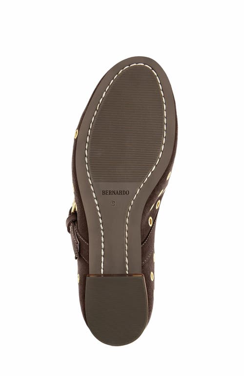Bernardo Footwear Borden Grommet Mary Jane Flat In Brown