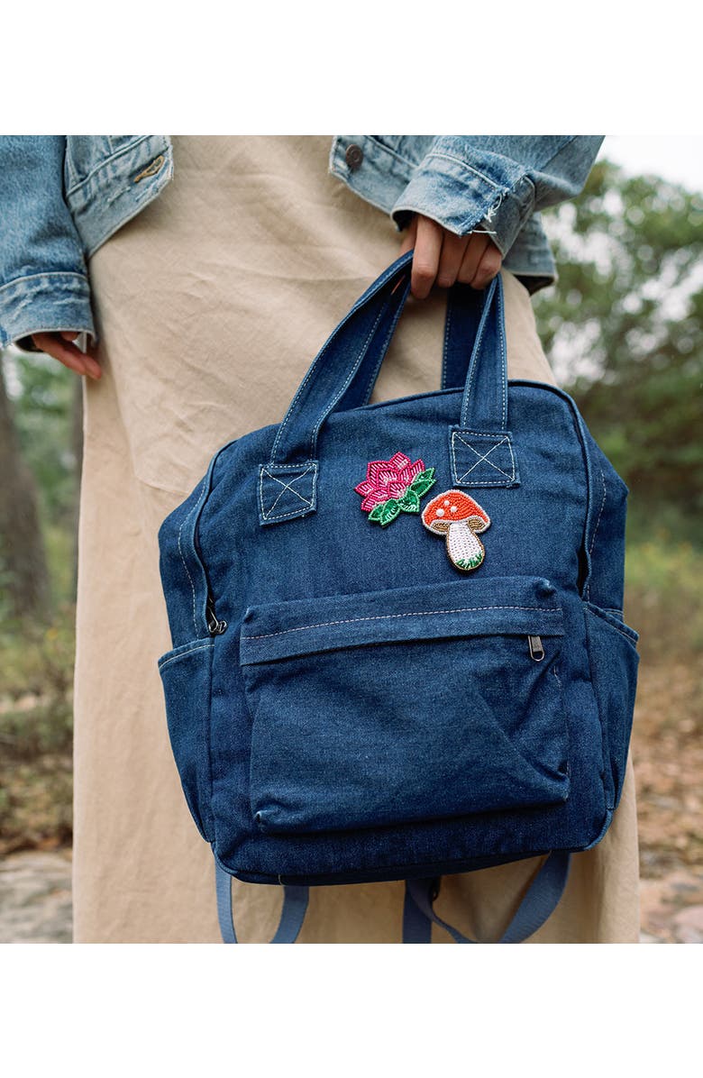 Matr Boomie Bala Mani Beaded Lotus Brooch Pin, Alternate, color, Pink