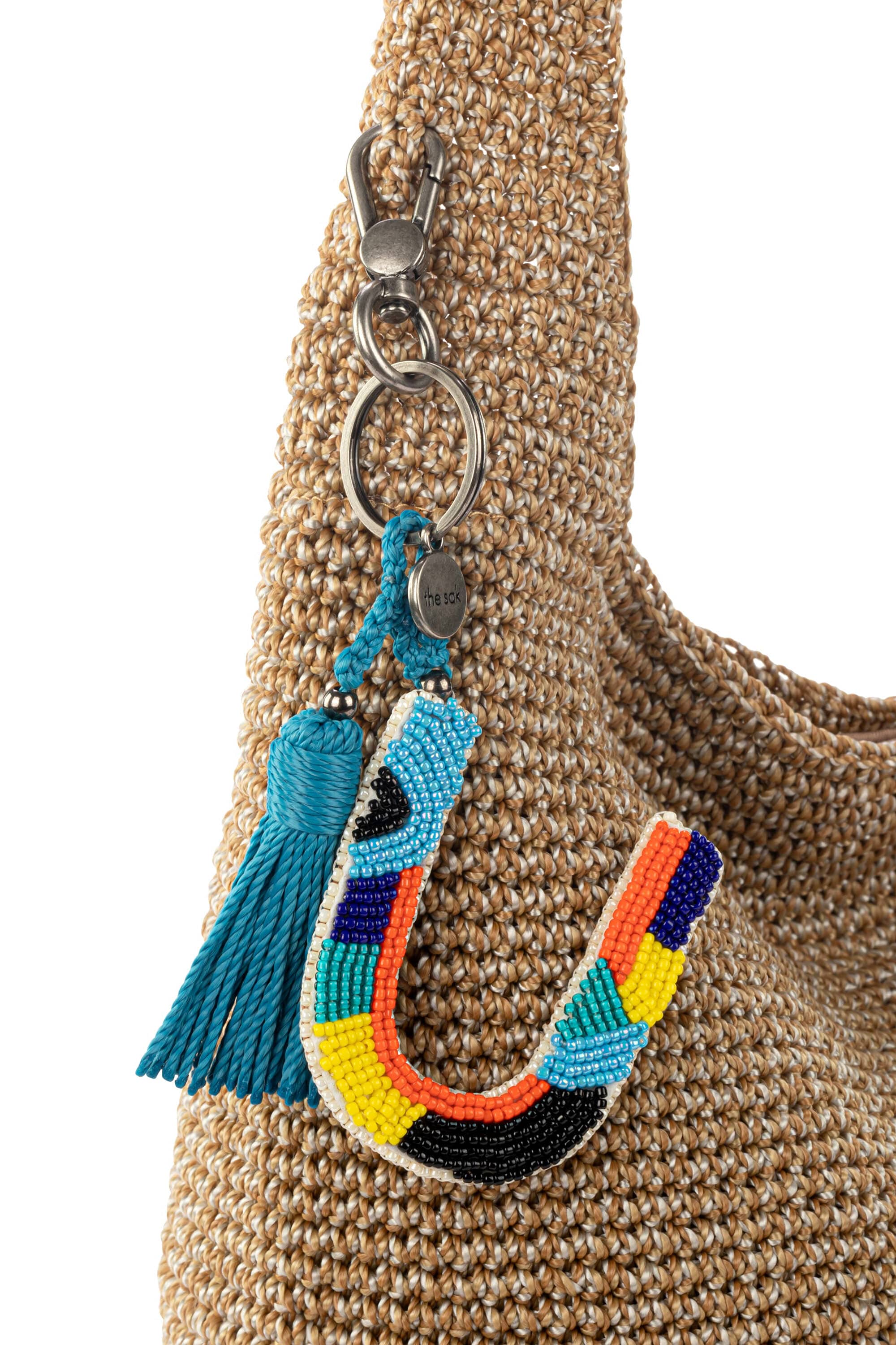 Yarnicharmz Hand Crochet Dangle - Letters, Alternate, color, U