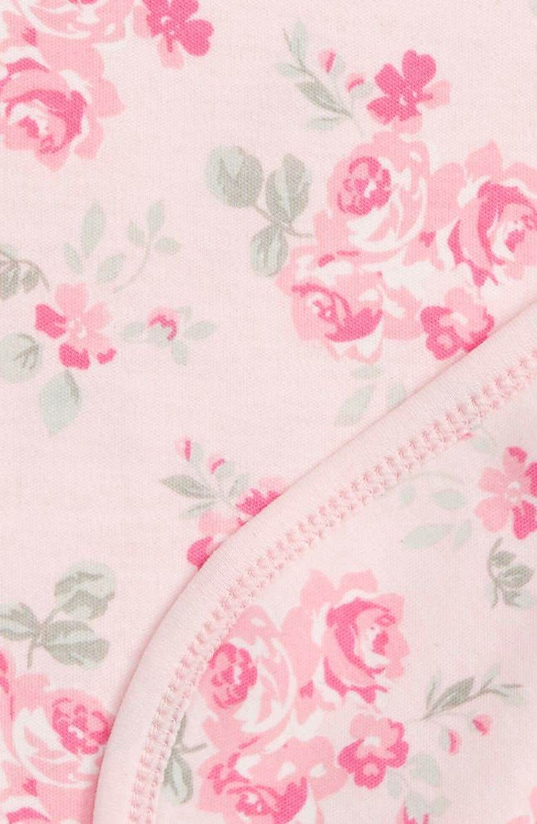 Little Me Pink Rose Receiving Blanket, Alternate, color,