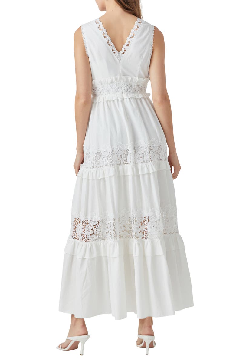 Endless Rose Lace Inset Sleeveless Maxi Dress, Alternate, color, 