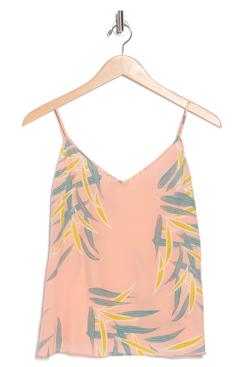 DVF Edith Print Silk Cami, Main, color, Quincy Medium Pink