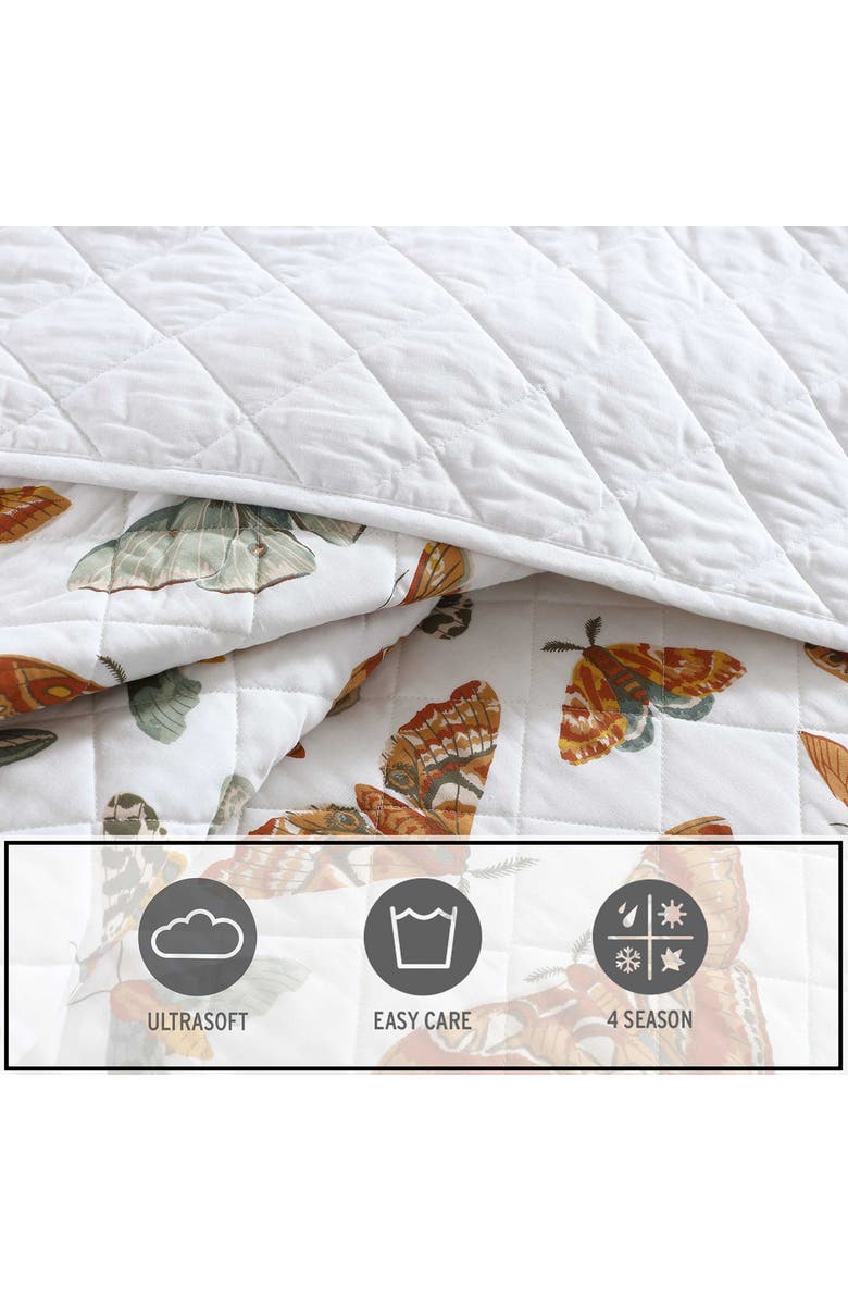 Eddie Bauer Wilford Butterfly Cotton Full Quilt & Sham Set, Alternate, color, Natural