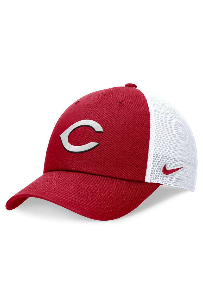 Men's Nike Red Cincinnati Reds Club Trucker Adjustable Hat, Main, color, Red
