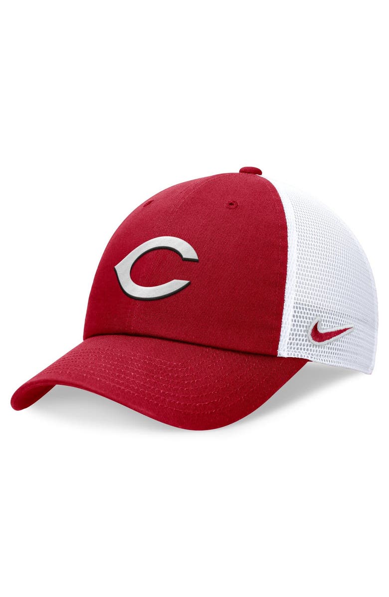 Nike Men's Nike Red Cincinnati Reds Club Trucker Adjustable Hat, Main, color, 