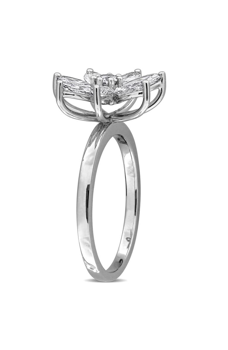 Julianna B. 1-1/2 CTW Lab-Grown Diamond Flower Ring 14k, Alternate, color, White Gold