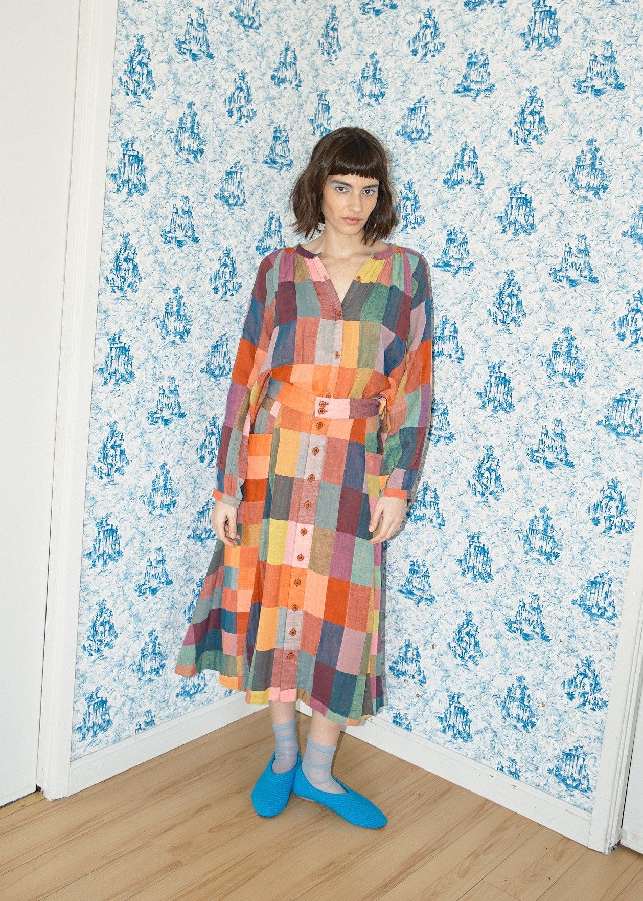 Gertie Skirt Button Front Midi Skirt - image 2