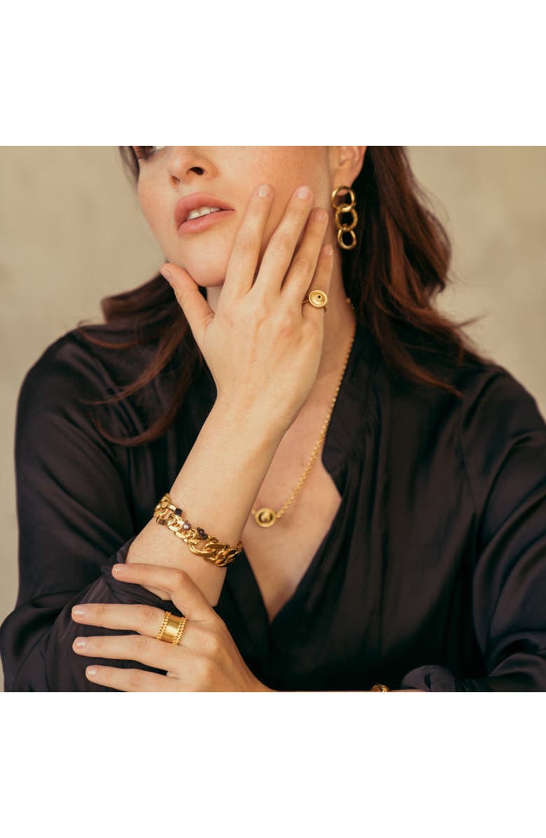 ZARUX EVIL EYE Pinky Ring, Alternate, color, Yellow Gold