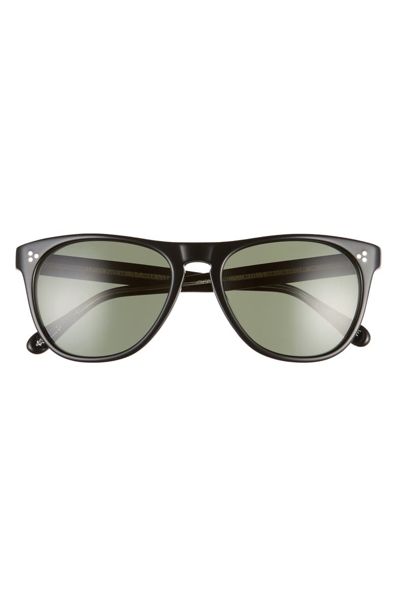 Daddy B. 55mm Polarized Retro Sunglasses, Alternate, color, BLACK/ G15 POLAR
