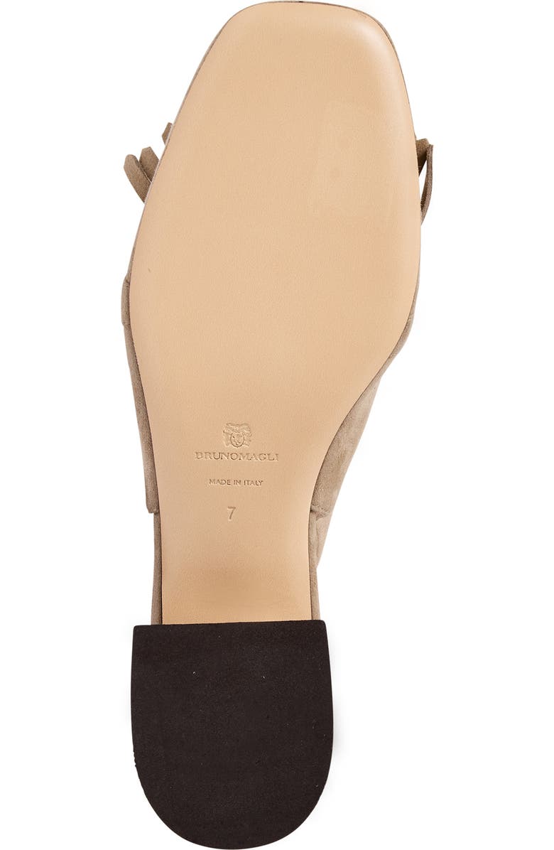 Bruno Magli Olive Slingback Kiltie Bit Loafer Pump, Alternate, color, Taupe Suede