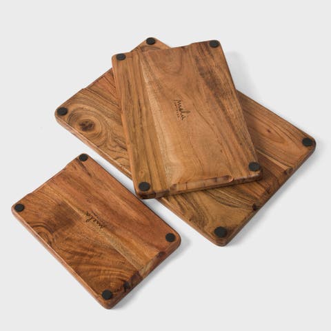 Acacia Wood Cutting Board - Set of 3
