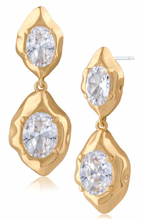 JARDIN Abstract Crystal Drop Earrings