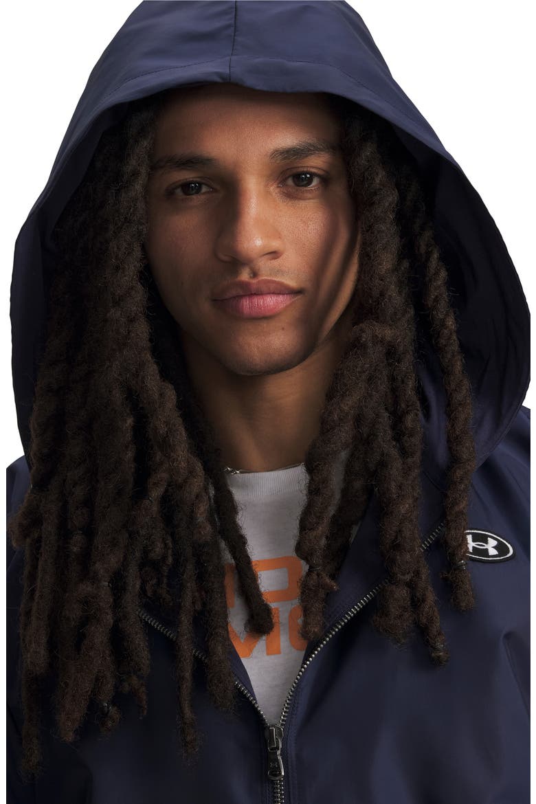UA Icon Oversize Water Repellent Half Zip Hoodie, Alternate, color, MIDNIGHT NAVY