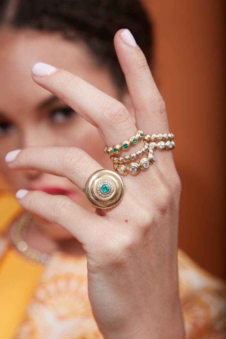 Evolve Cocktail Ring, Alternate, color, Emerald-Gold