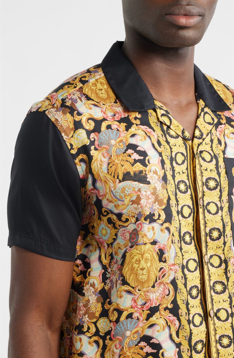 Boardies Baroque Print Camp Shirt, Alternate, color, 
