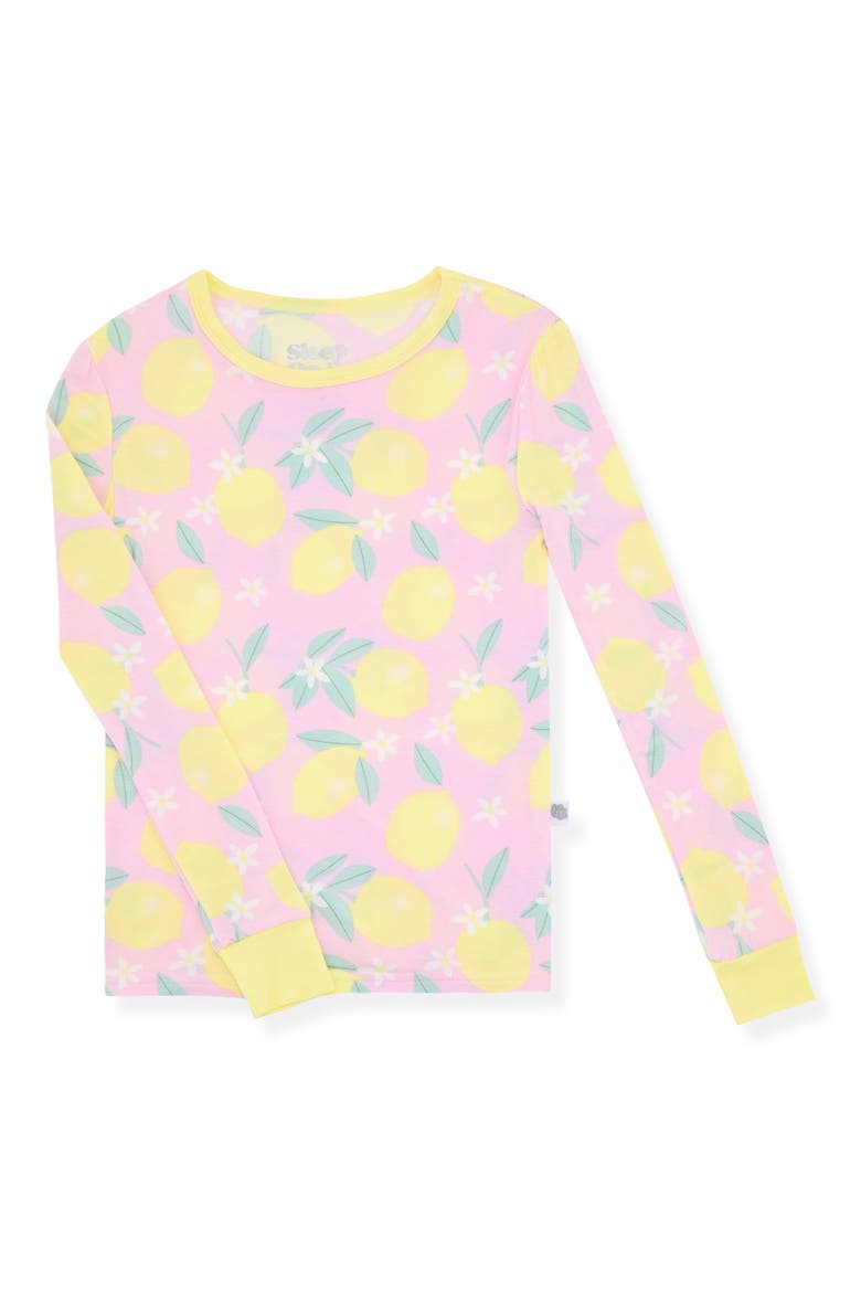 Print Soft Jersey Long Pajamas, Alternate, color, YELLOW