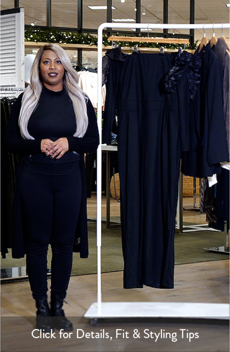 Stacie Off the Shoulder Bow Long Sleeve Jumpsuit, sales video thumbnail