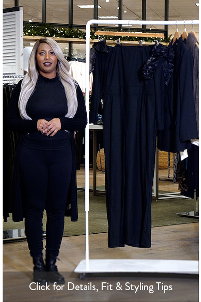 Stacie Off the Shoulder Bow Long Sleeve Jumpsuit video