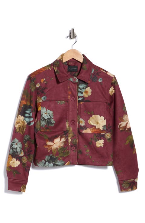 Crop Faux Suede Jacket