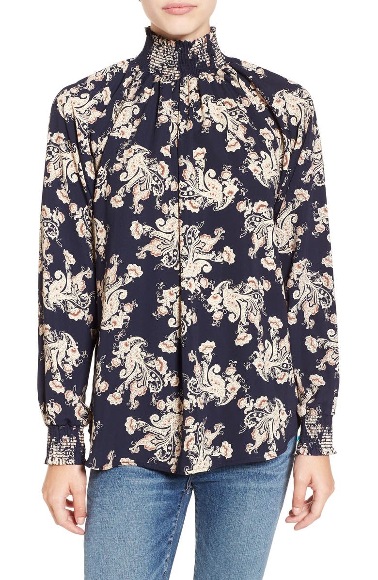 Leith Shirred Turtleneck Top, Main, color,