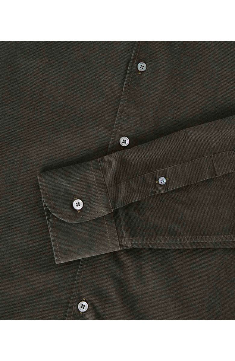 Robert Talbott Morgan Pinwale Corduroy Shirt, Alternate, color, Olive