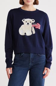 Vigoss American Flag Bear Sweater