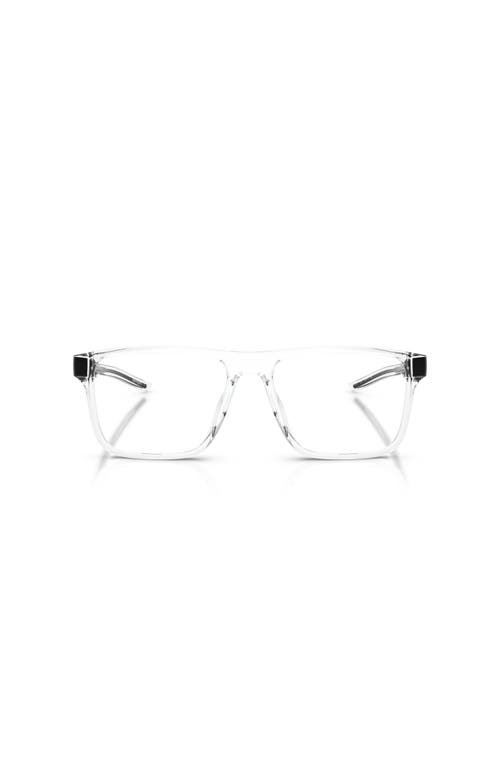 Scuderia Ferrari 55mm Rectangle Optical Glasses In Metallic