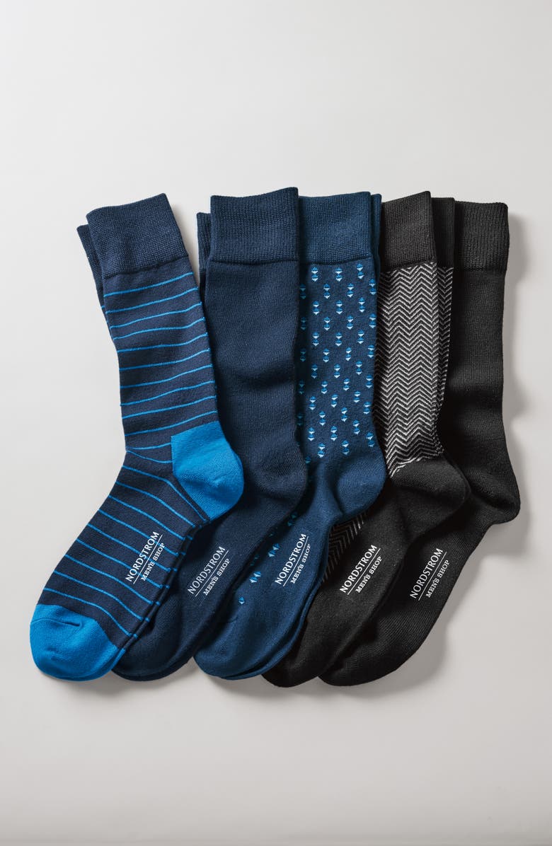 NORDSTROM MEN'S SHOP 5-Pack Socks, Alternate, color, 