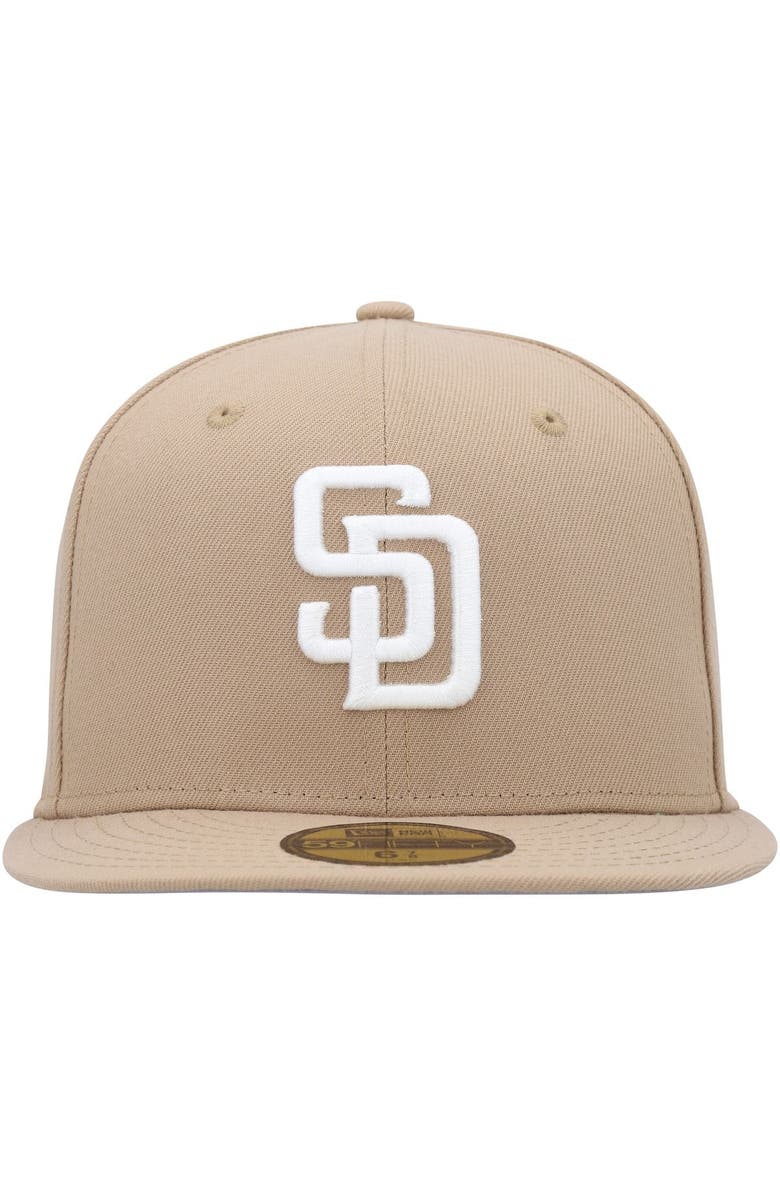 New Era Men's New Era Khaki San Diego Padres 59FIFTY Fitted Hat, Alternate, color, 