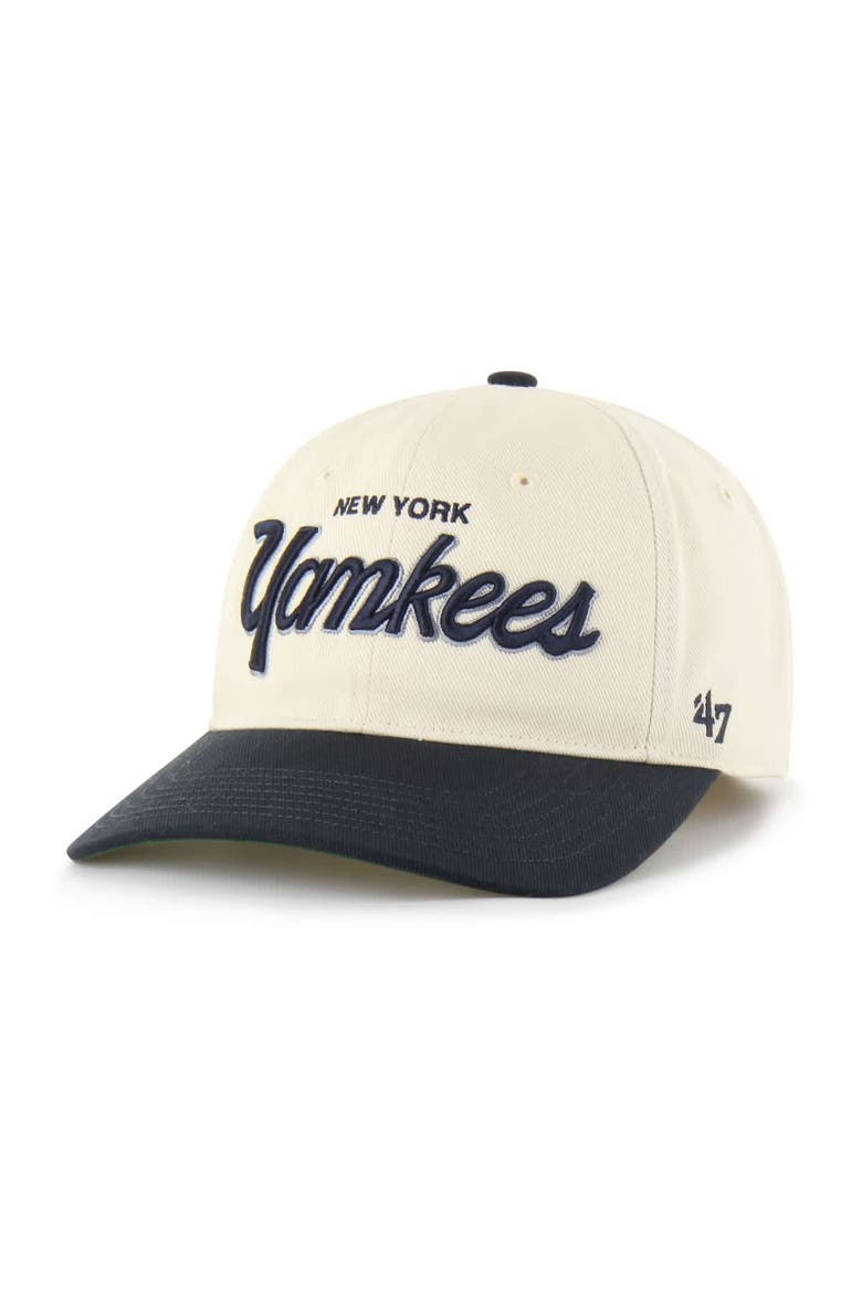 Men's '47 Natural New York Yankees Crosstown Franchise Fitted Hat, Alternate, color, Natural