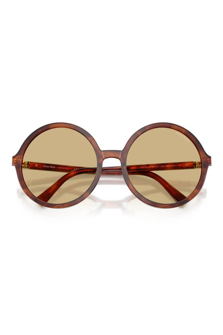 59mm Gradient Round Sunglasses, Alternate, color, STRIPED TOBACCO / YELLOW