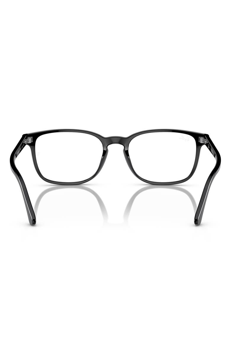 Ray-Ban 54mm Rectangular Pillow Optical Glasses, Alternate, color, Black