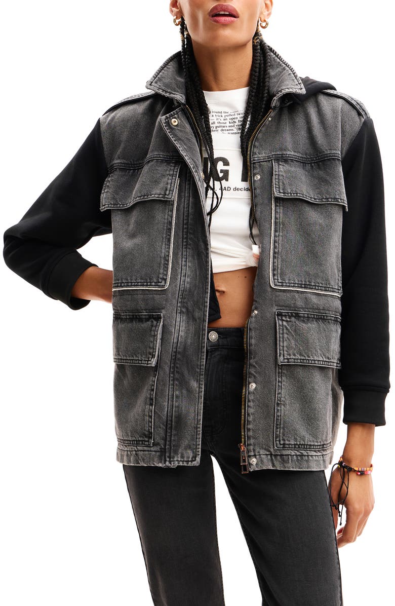 Desigual 2-in-1 Hybrid Jacket, Main, color, 