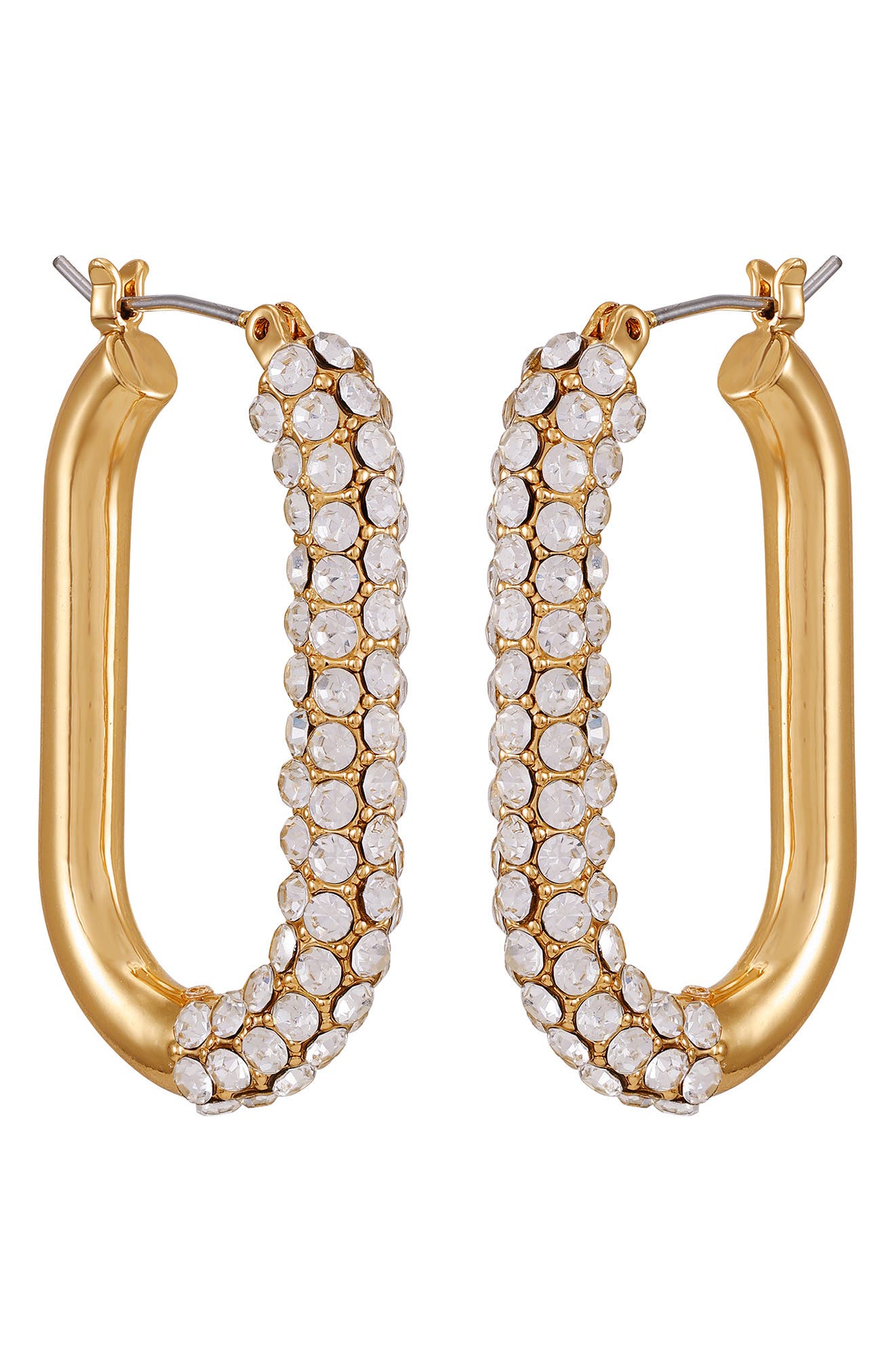 Vince Camuto Pavé Crystal Hoop Earrings
