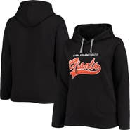 SOFT AS A GRAPE Women's Soft as a Grape Black San Francisco Giants Plus Size Side Split Pullover Hoodie